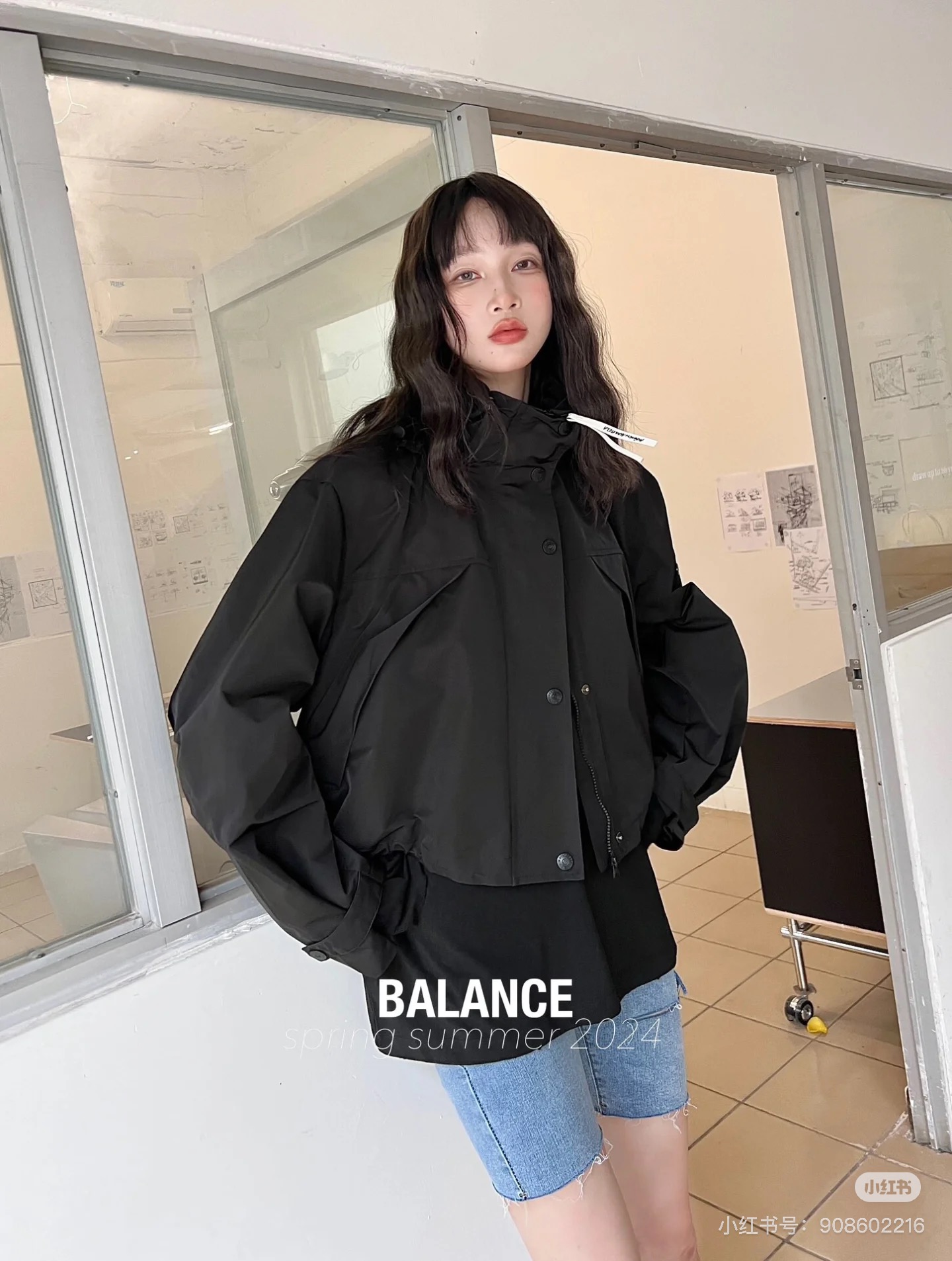 버버리 라인 바람막이 자켓